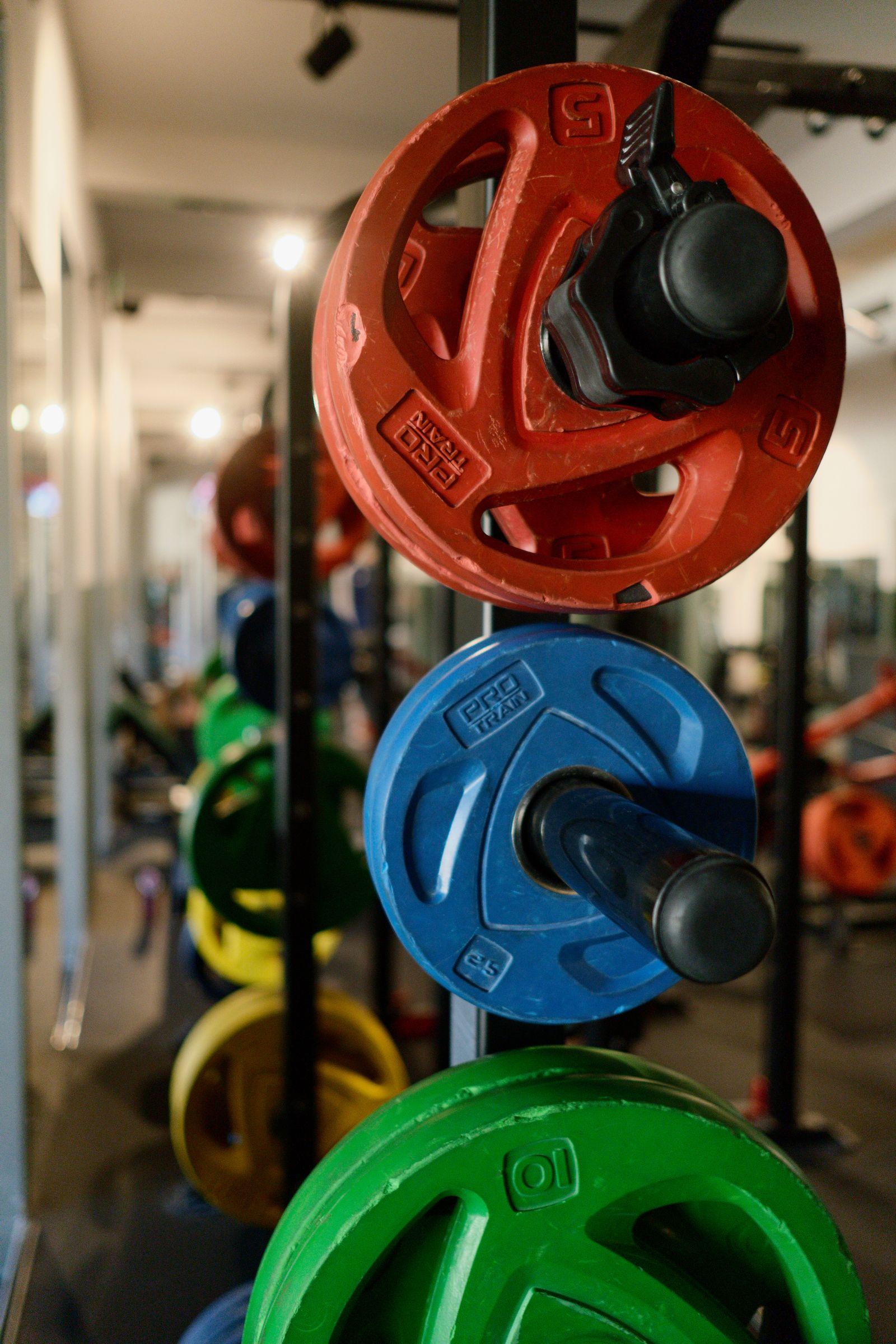 Two people training together
