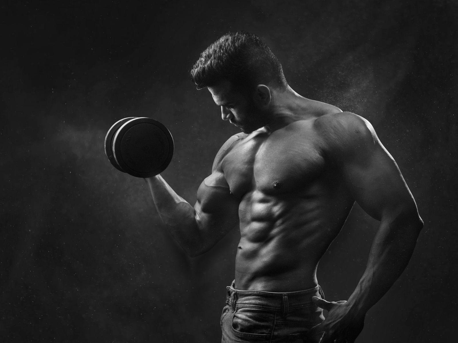 A man lifting a barbell